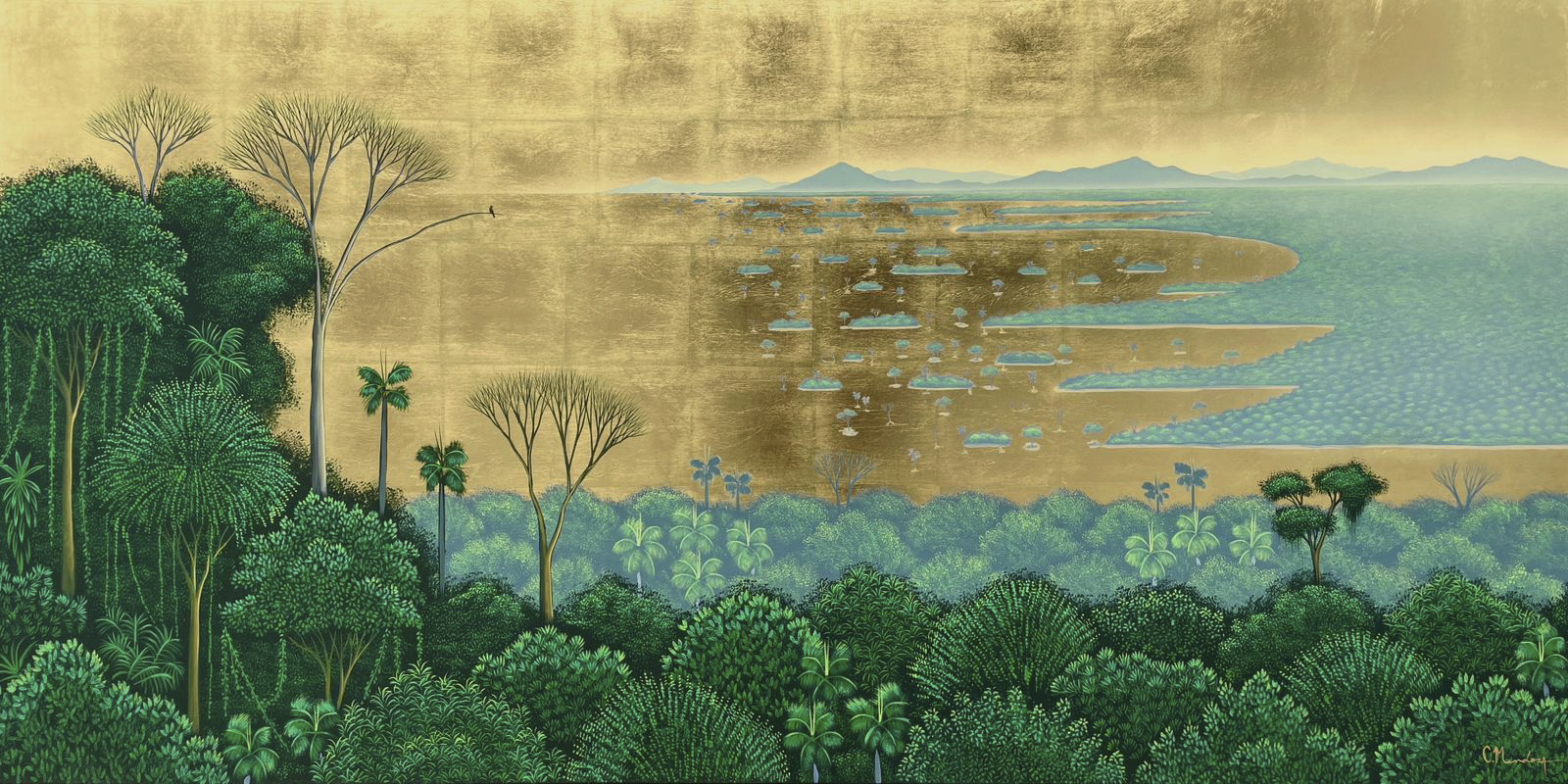 Ave que posa un rumor por César Mendoza