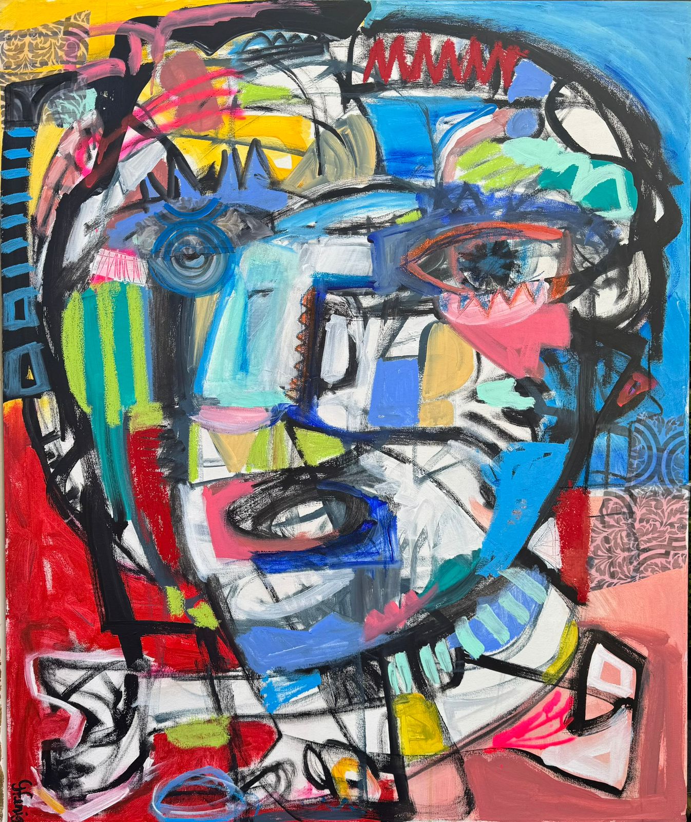 Cara fragmentada por Giselle Fenig