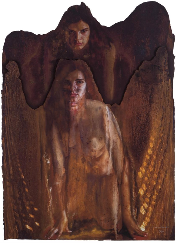 Dos ángeles por Rafael Cauduro