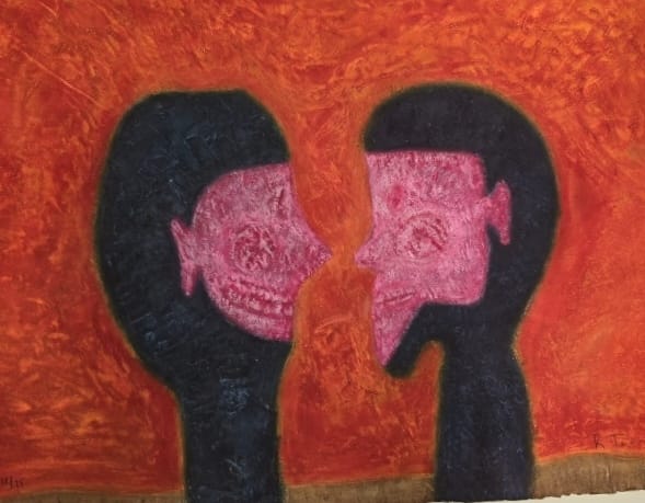 Dos cabezas por Rufino Tamayo