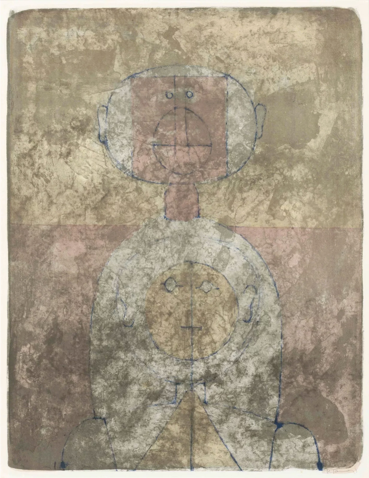 Dos cabezas por Rufino Tamayo