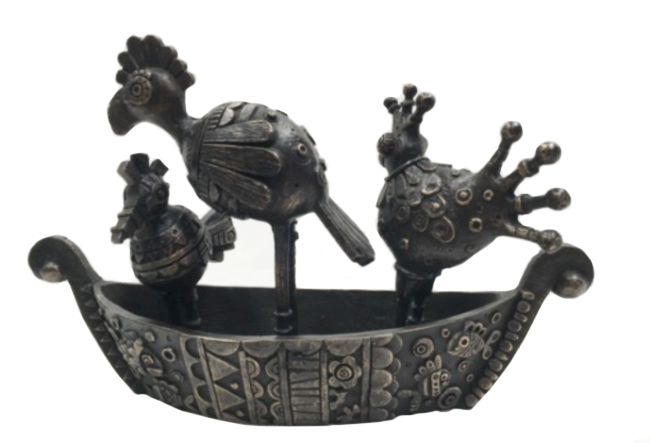Isabel Gárfias - Tres pollos de viaje por Varios Artistas En La Escultura
