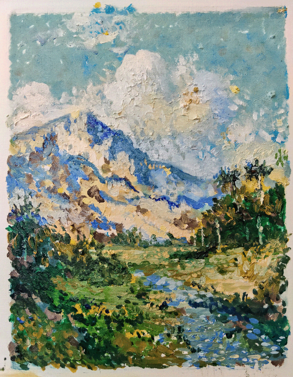 Mountain and Palm Trees por Heliodoro Santos