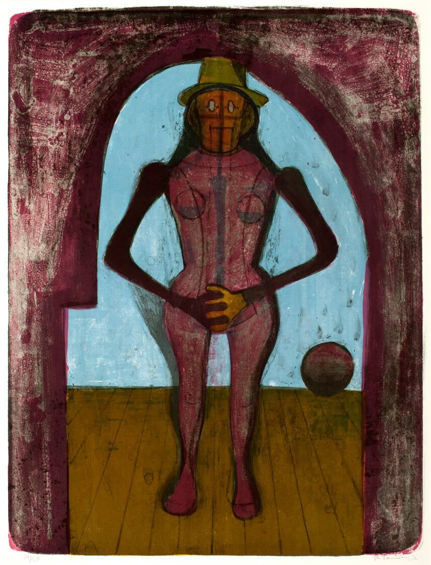 Mujer con mallas por Rufino Tamayo
