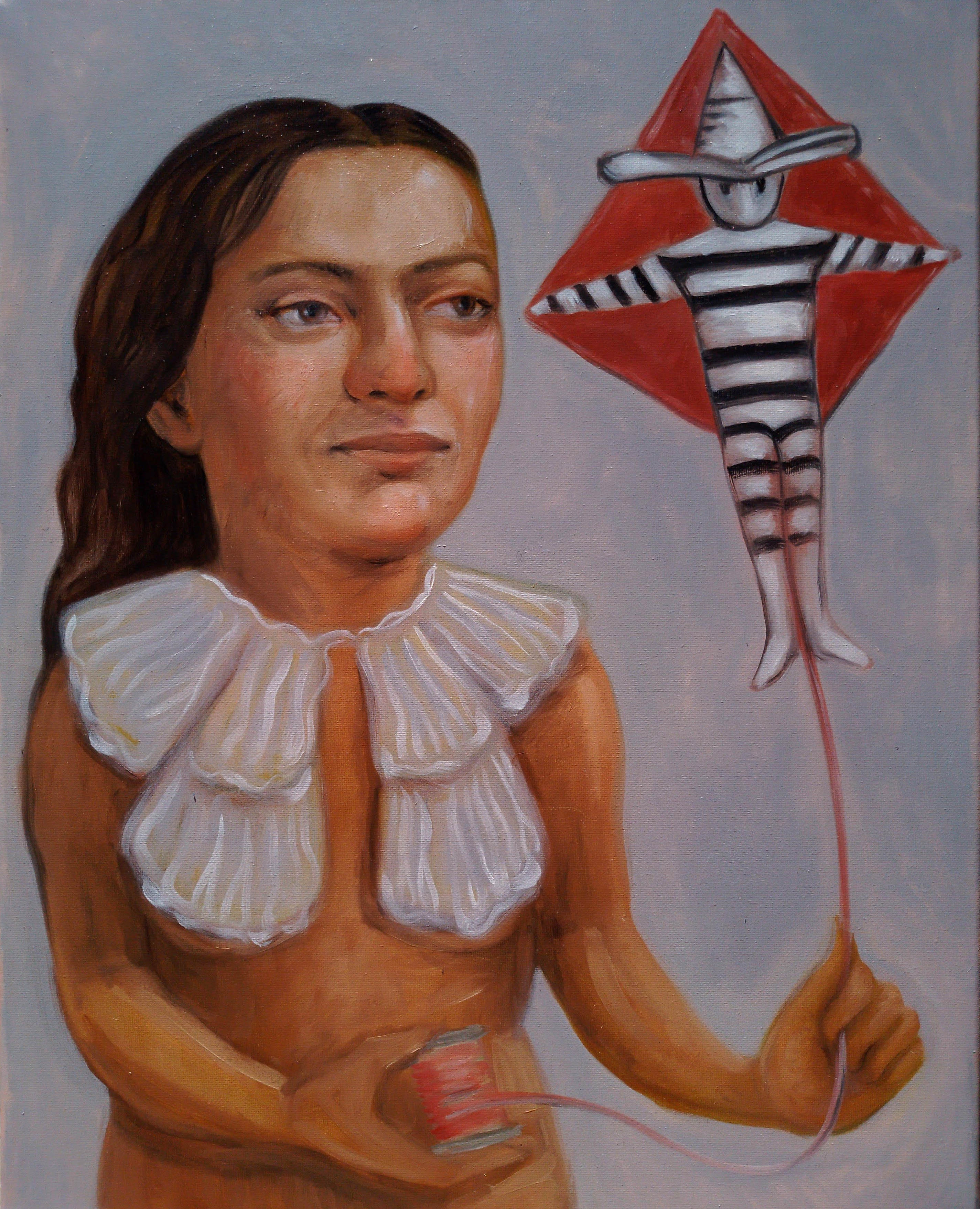 Mujer con volantín por Cristina López Casas