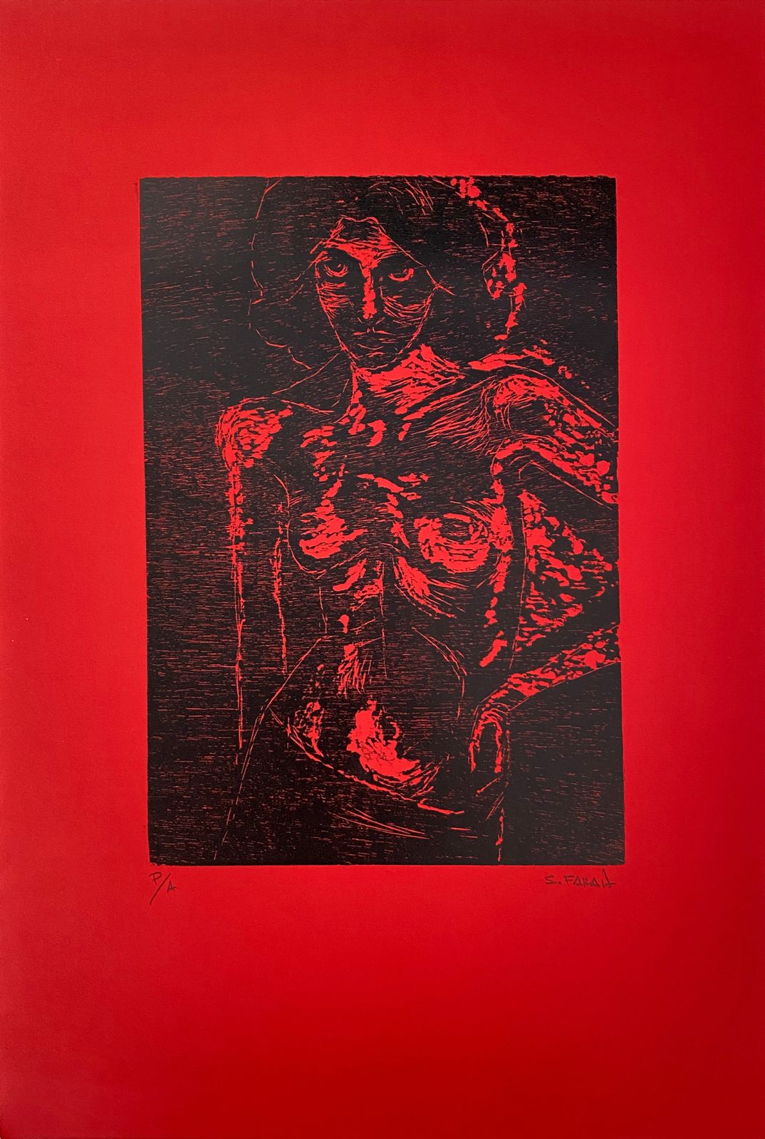 Mujer roja por Samia Farah