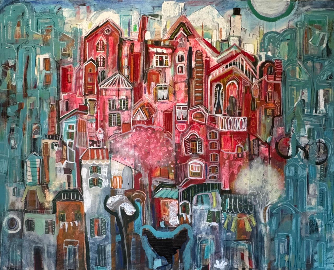 Red Neighborhood por Alejandra Villegas