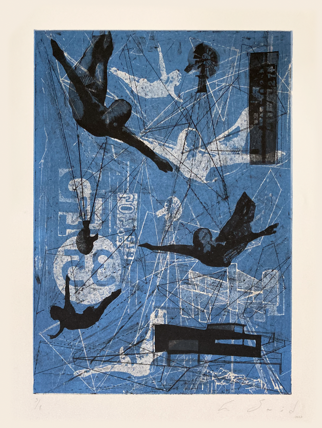 Salto al vacío blue por Emilio Said