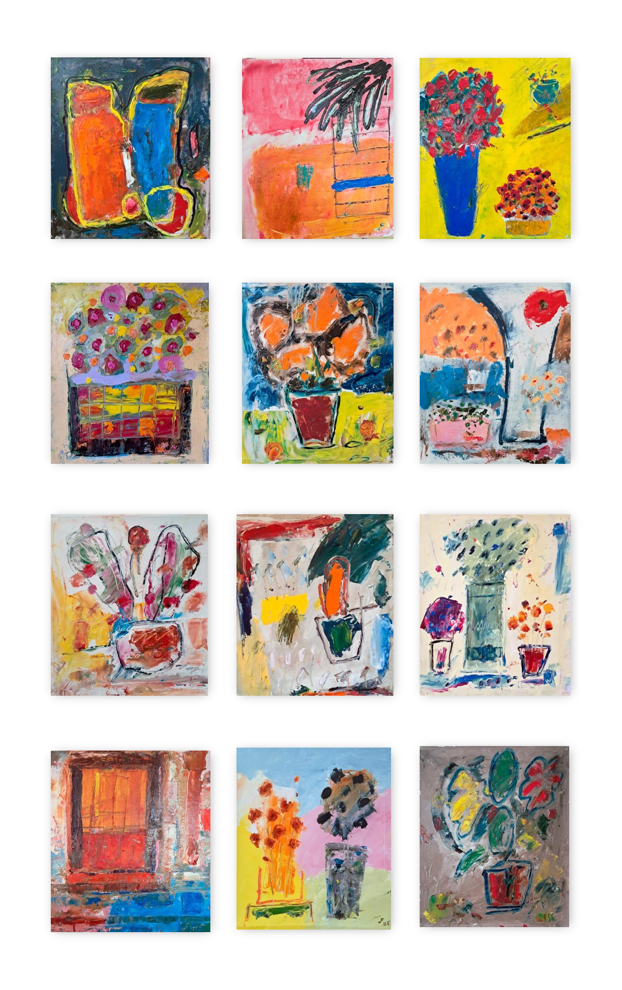 Serie Sound of flowers 12 piezas por Javier Fernández