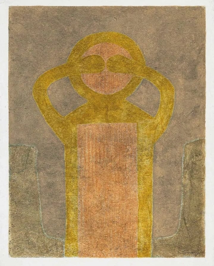 Vergonzoso por Rufino Tamayo